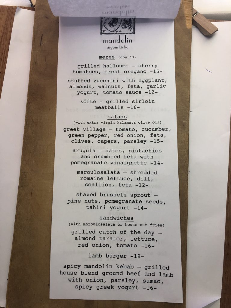 MANDOLIN AEGEAN Dime un restaurante...